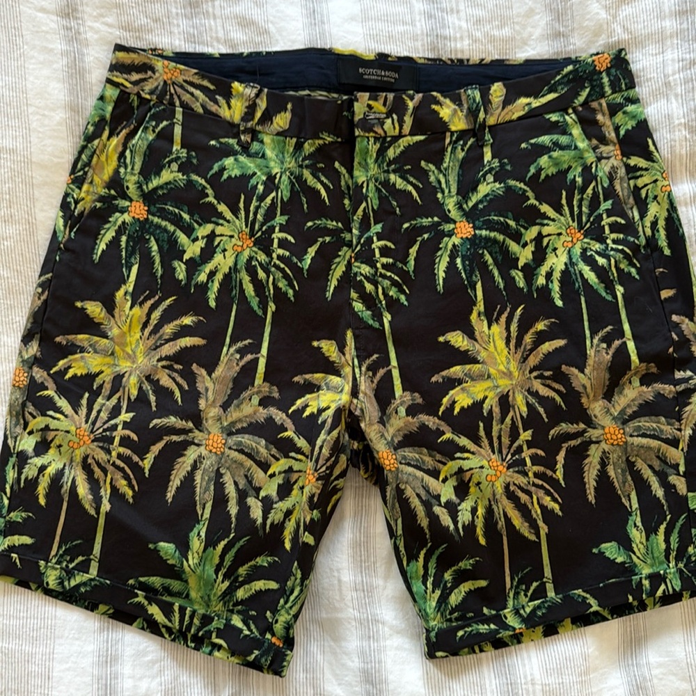 Scotch & Soda men’s 7 inch cotton shorts